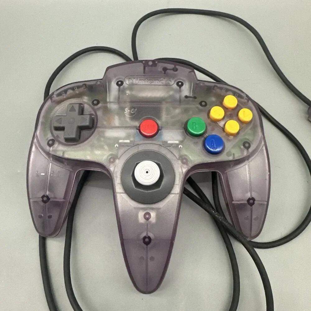Nintendo 64 N64 Atomic Purple Controller OEM Authentic Super Tight Stick Tested